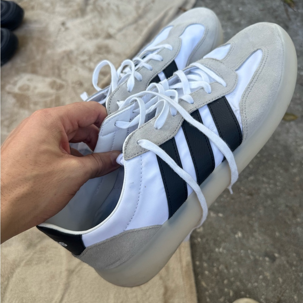 Adidas Men's Black, Gray, and White Sneakers